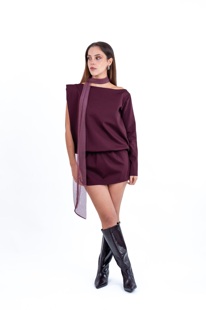 Bordeaux Mini Dress